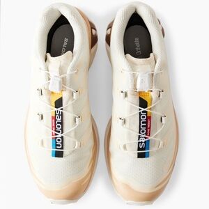 Salomon XT6 White and Tan Sneakers